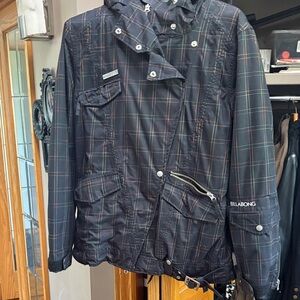 Billabong Women's Dark Plaid Utility Jacket